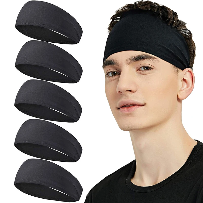 

Men Women Sports Headband Sweatband Stretch Elastic Gym Fitness Running Yoga Headwrap Breathable Quick-dry Absorbent Hair Bands