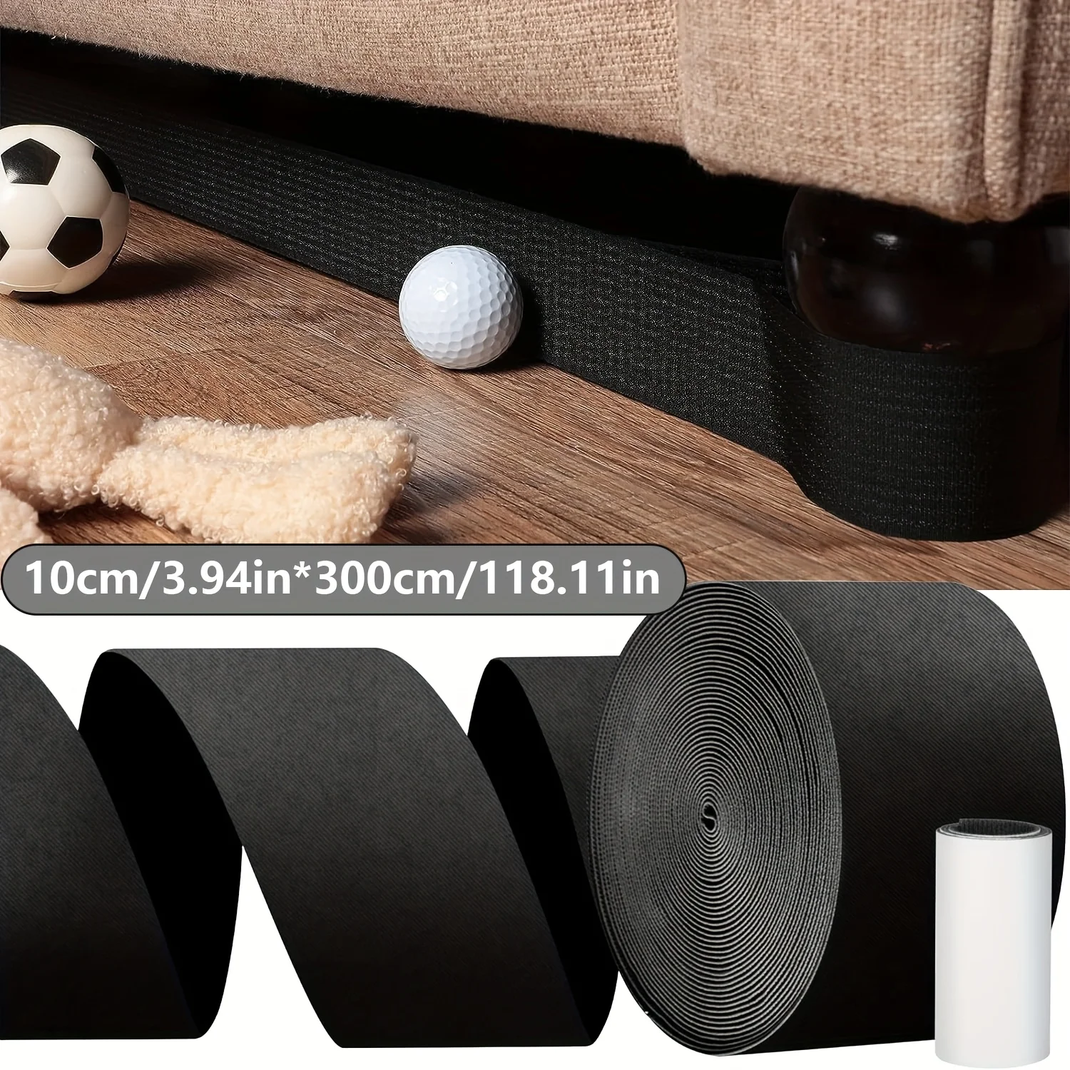 Sofa Toy Blocker Dustproof Adjustable Gap Blocker with Non-slip Fixation Durable Black Model Sofa Edge Baffle Prevent Toy Loss