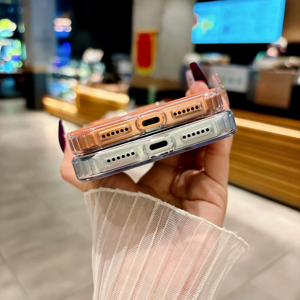 حافظة شحن لاسلكية مغناطيسية رسمية لهاتف آيفون 17 برو ماكس 17 برو 17 غطاء صلب للحماية من الصدمات من الأكريليك الهوائي