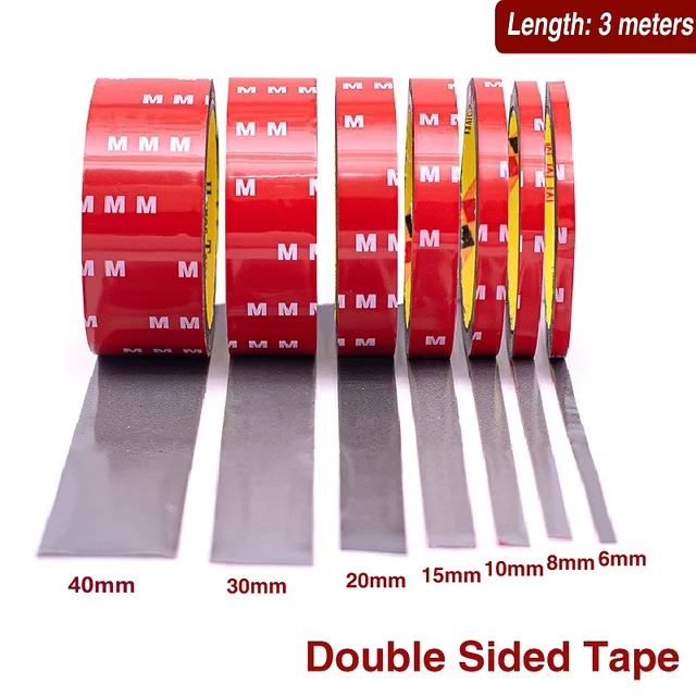 300CM Strong Permanent Double Sided Tape Acrylic Foam Adhesive Waterproof High Temperature Tape Sticker for Car Indoor Decor 300CM Strong Permanent Double Sided Tape Acrylic Foam Adhesive Waterproof High Temperature Tape Sticker for Car Indoor Decor