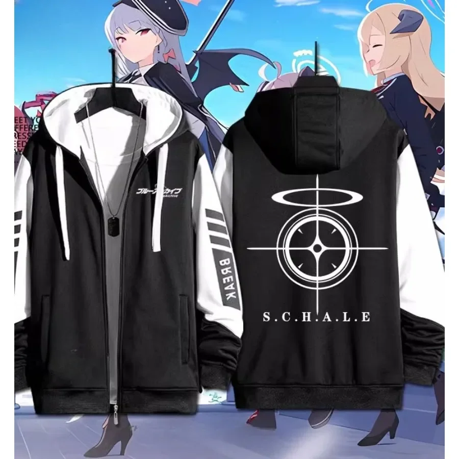 Anime Blue Archive 3D Print Zip Up Women/Men Hoodie Sweatshirt Takanashi Hoshino Kasumizawa Miyu Cosplay Zipper Hooded Jacket