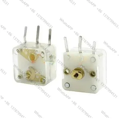 2pcs 223F Duplex 20-20pF Radio Dual Tuning PVC Film Variable Capacitor w 36mm 40mm Knob Disk Wheel