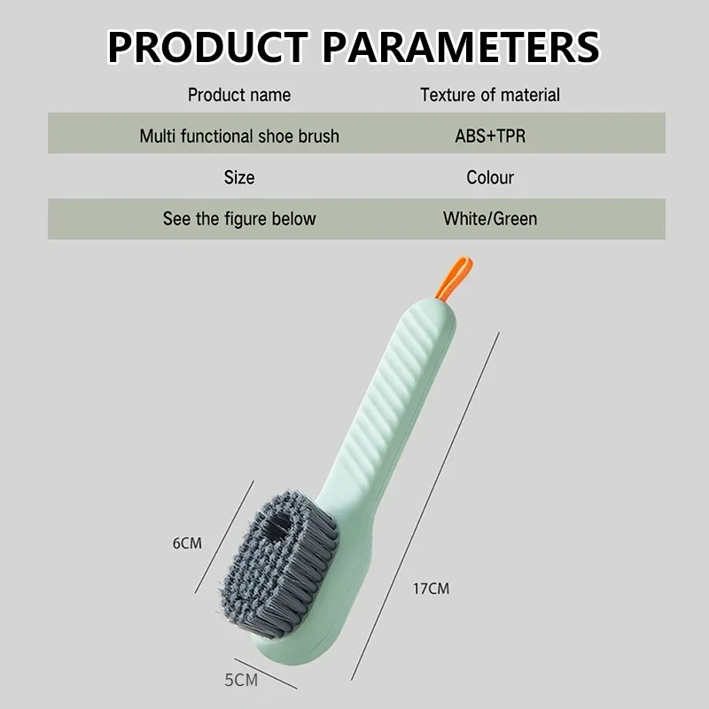 4/1Pcs spazzola per scarpe scarico liquido automatico multifunzione Press Out detergente per scarpe setole morbide spazzole per vestiti strumento per la pulizia