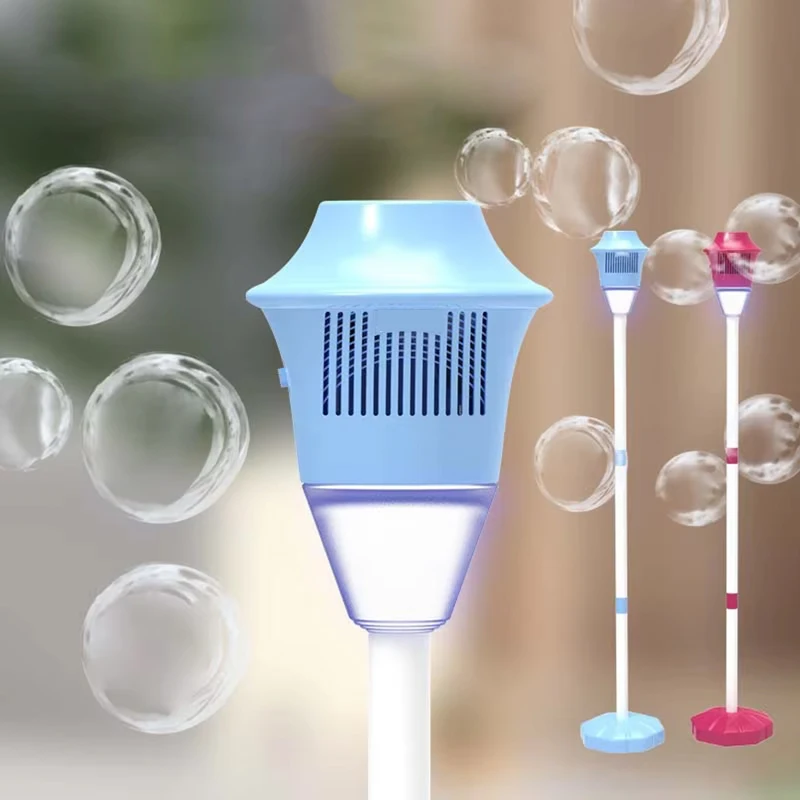 Máquina de Bolhas Automática para Exterior com Luzes e Música - Brinquedo Infantil Sem Bateria para Fazer Bolhas de Água