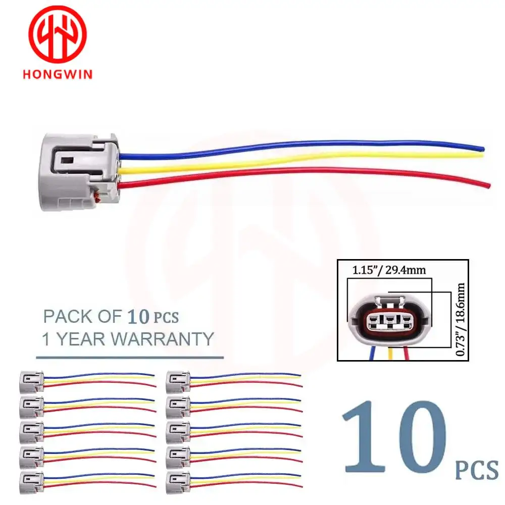 

10PCS Alternator Lead Repair 3 Wire & Plug Denso Regulator Harness Plug 27060-20040 For Toyota SuzukiNissan Audi Lexus