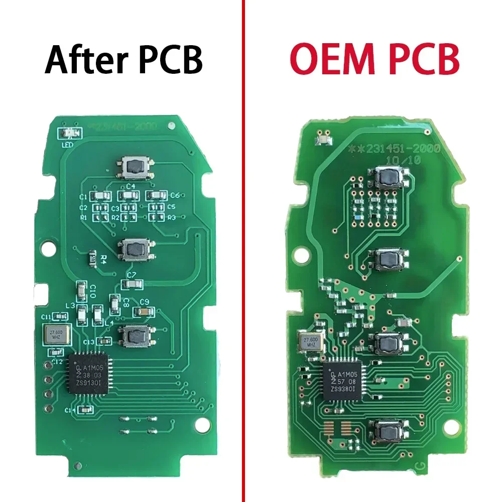 YOCASTY OEM PCB For USA Brazil Market 312/314 MHZ  For Toyota Corolla Cross 2018 - 2021 4A Chip 8990H-12010 Smart Remote Car Key
