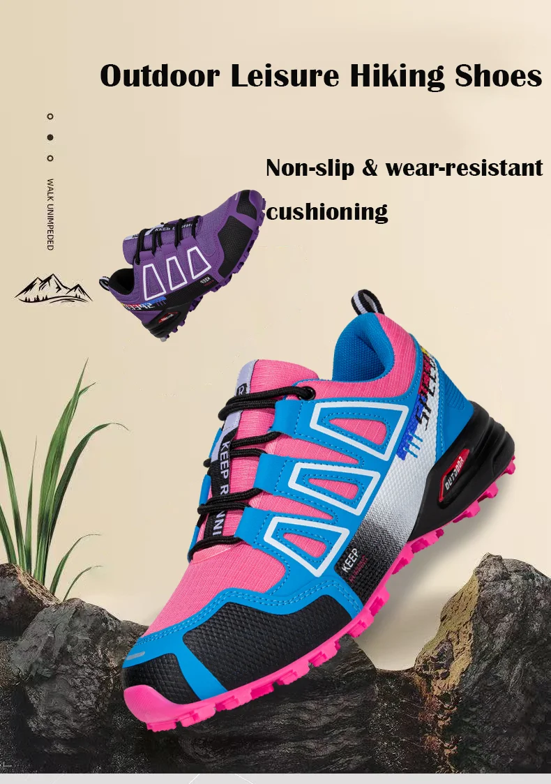 Wasserdichte Wanderstiefel für Herren und Damen, rutschfeste, atmungsaktive, leichte und langlebige Gummisohlen, geeignet für den Außenbereich – Detail 3