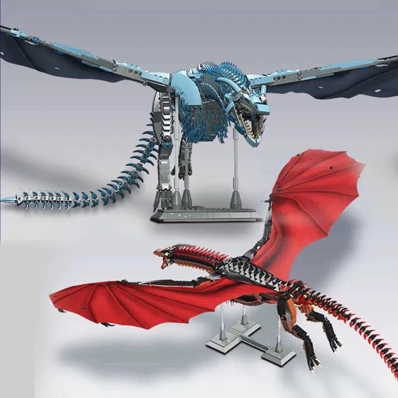 Movie Series The Drogon And Viserion Dragon Model Building Blocks Game Action Figures Bricks Assembly Toys For Children Gifts