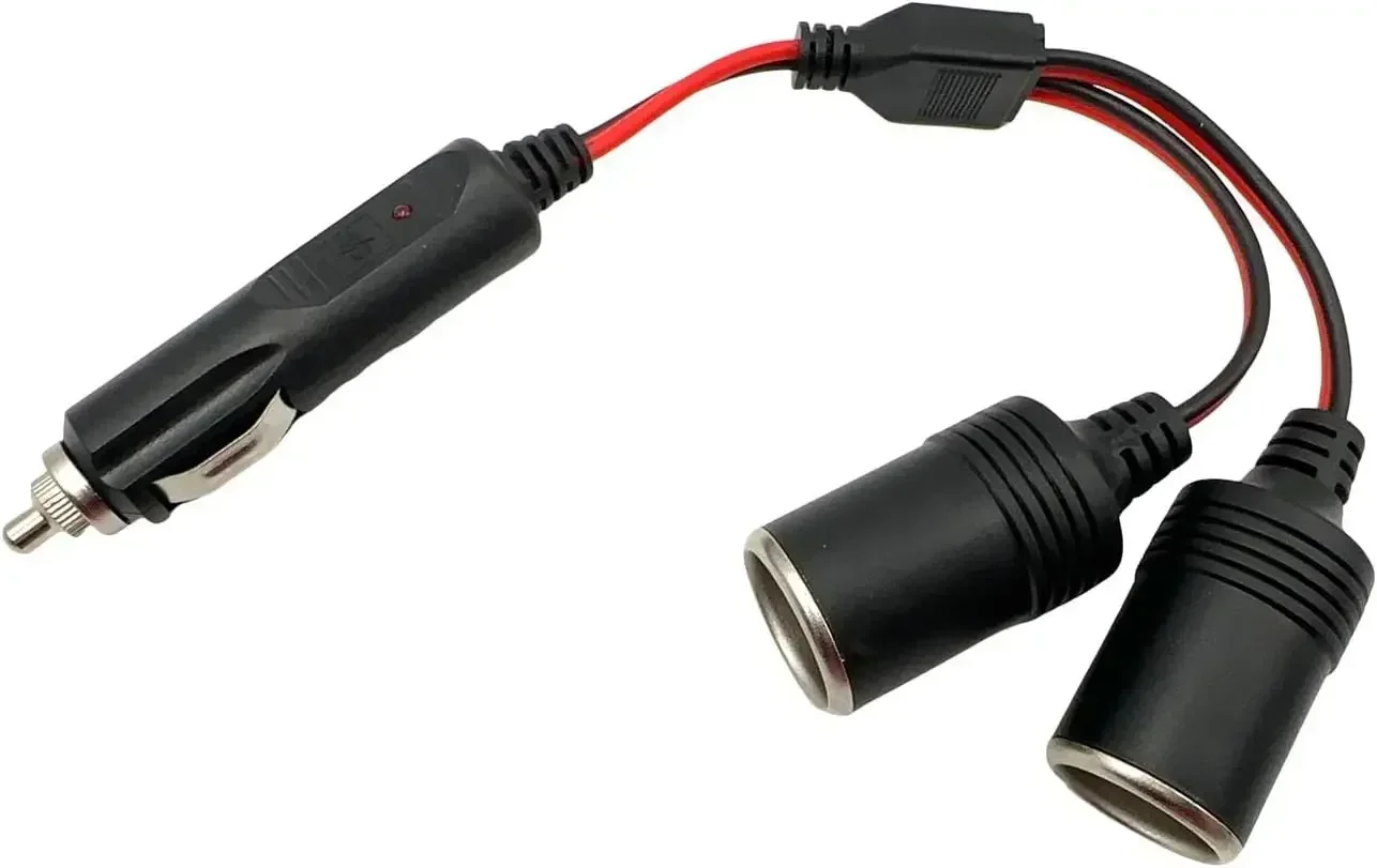 12V 30cm 12V-24V Universal Car Cigarette Lighter Extension Line American Style Plug Power Socket Adapter for Truck RV