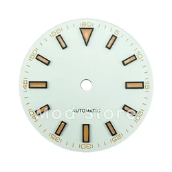 HQ 29mm White/Black Sterile Copper Watch Dial Milgauss Sun-Brushed No Date Fit For DG2813 ETA2824 Miyota8215 Mov't Luminous