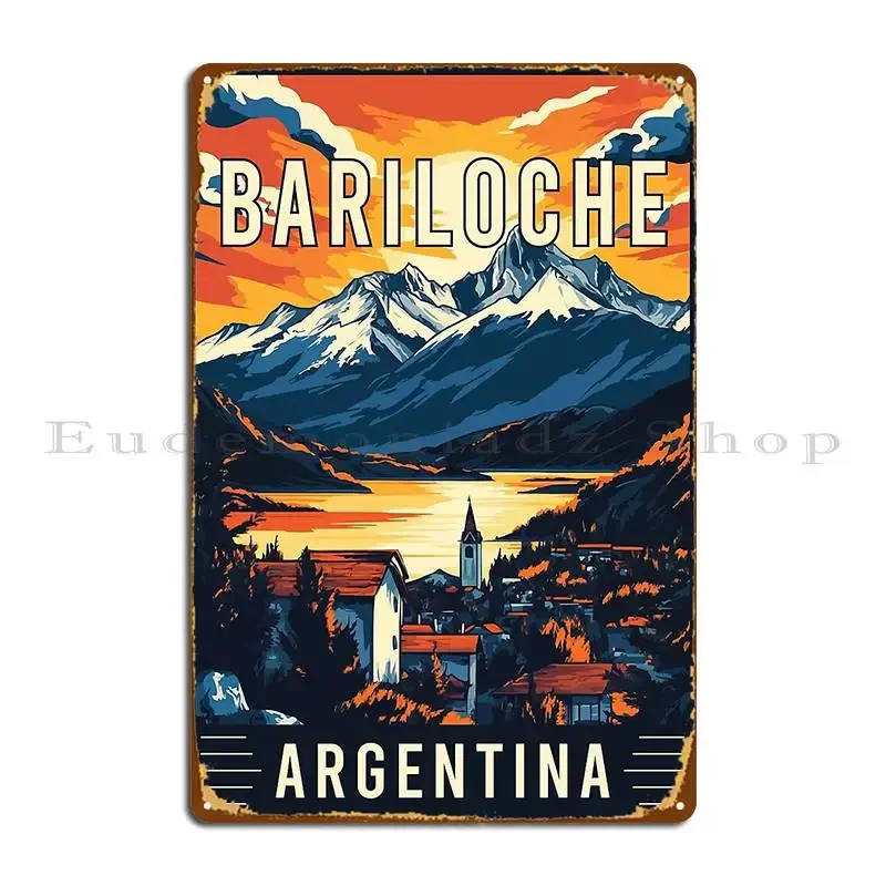 Explore impresionante Bariloche en Argentina, arte de viaje, placa de Metal, cine, diseño de garaje Retro personalizado, cartel de estaño para Pub
