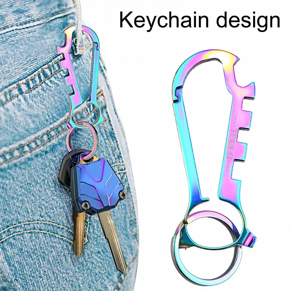 

Multifunctional Keychain Mini High Hardness Stable Stainless Steel Wrench Keychain Combination Tool for Outdoor