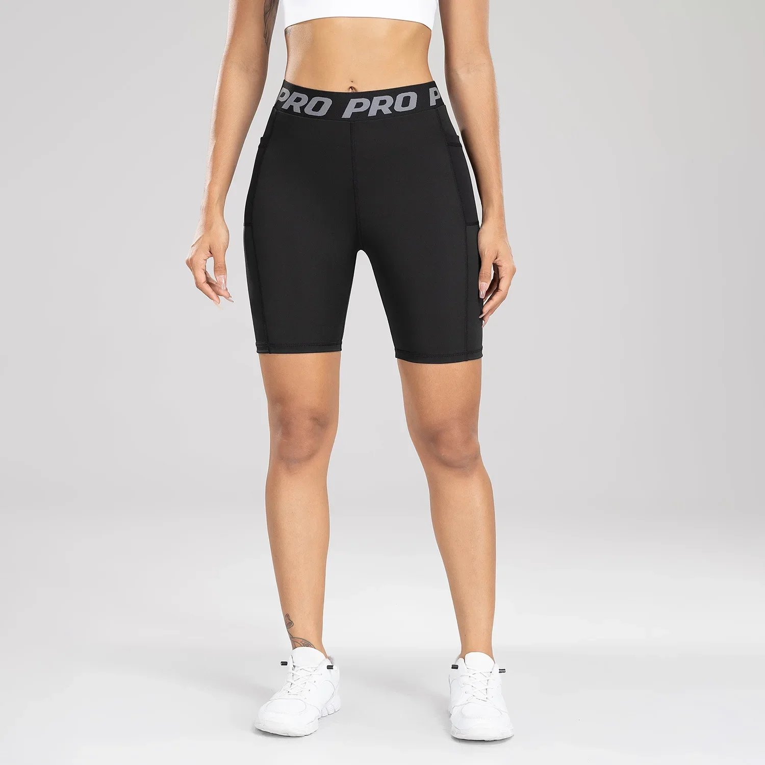 Pantalones cortos para correr con bolsillos para mujer, Shorts ajustados para Fitness, levantamiento de cadera, Yoga, glúteos de melocotón, entrenamiento, gimnasio, baratos