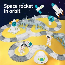Space Electric Train Toy Train Racing Set Assembly Practice Puzzle Toy Children's Day Gift Track Toy Car