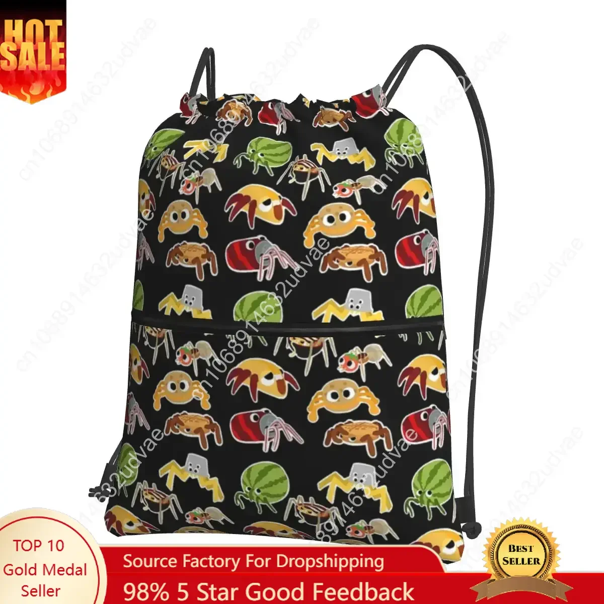 

Bugsnax Bug Pack Fan Art Kinda Bug Портативные рюкзаки Сумка на шнурке Модный комплект на шнурке Карманные сумки для обуви для школы