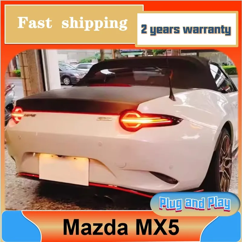 

Стайлинг автомобиля для Mazda MX5, задний фонарь 2015-2020 MX 5, задние фонари, задние DRL, противотуманные фары, задний фонарь, указатель поворота