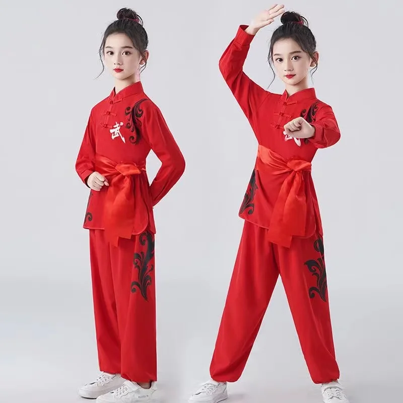 Martial Arts Suit Outfit Changquan Costume For Girl Boy Children Adult Chinese Traditional Wushu Uniform Kids Kung Fu Clothes