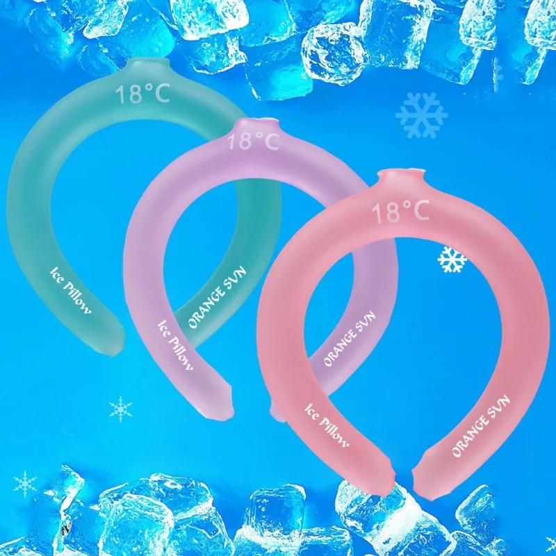 Physical Cooling Neck Ice Ring TPU Shell Ice Sand Filling 80°F Melting Point Heatstroke Prevention Outdoor Workers Commuters