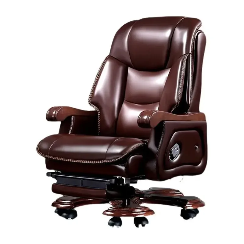 Leather Boss Office Chairs Massage Swivel Design Ergonomic Office Chairs Footrest Bedrooms Cadeira De Escritorio Furniture