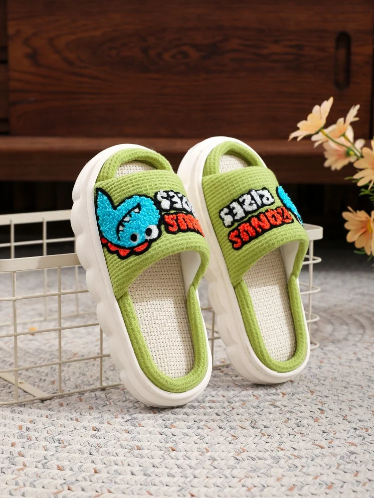 

Kids slippers boys cartoon cute dinosaur indoor home slippers