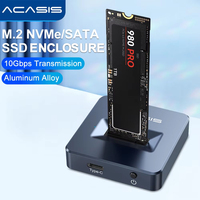 ACASIS 10Gbps M.2 SATA NVME SSD Enclosure Case Aluminium USB 3.2 Type-C Gen2 M.2 NVMe & SATA Docking Station for Windows & MAC