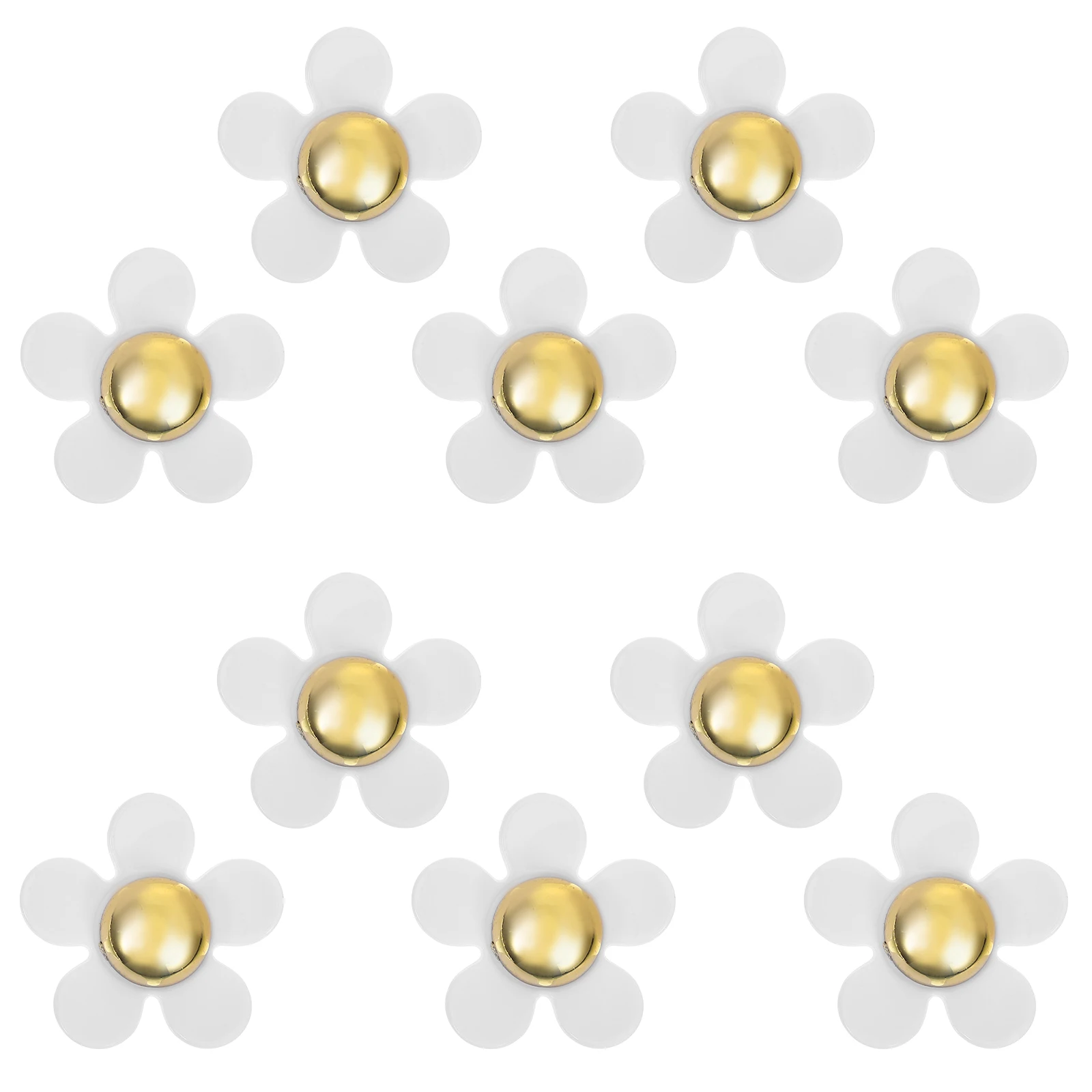 

10 Pcs White 4# 37mm Daisy Accessories DIY Jewelry Making Floral Charms Acrylic DecorationsVintage Necklace Supplies