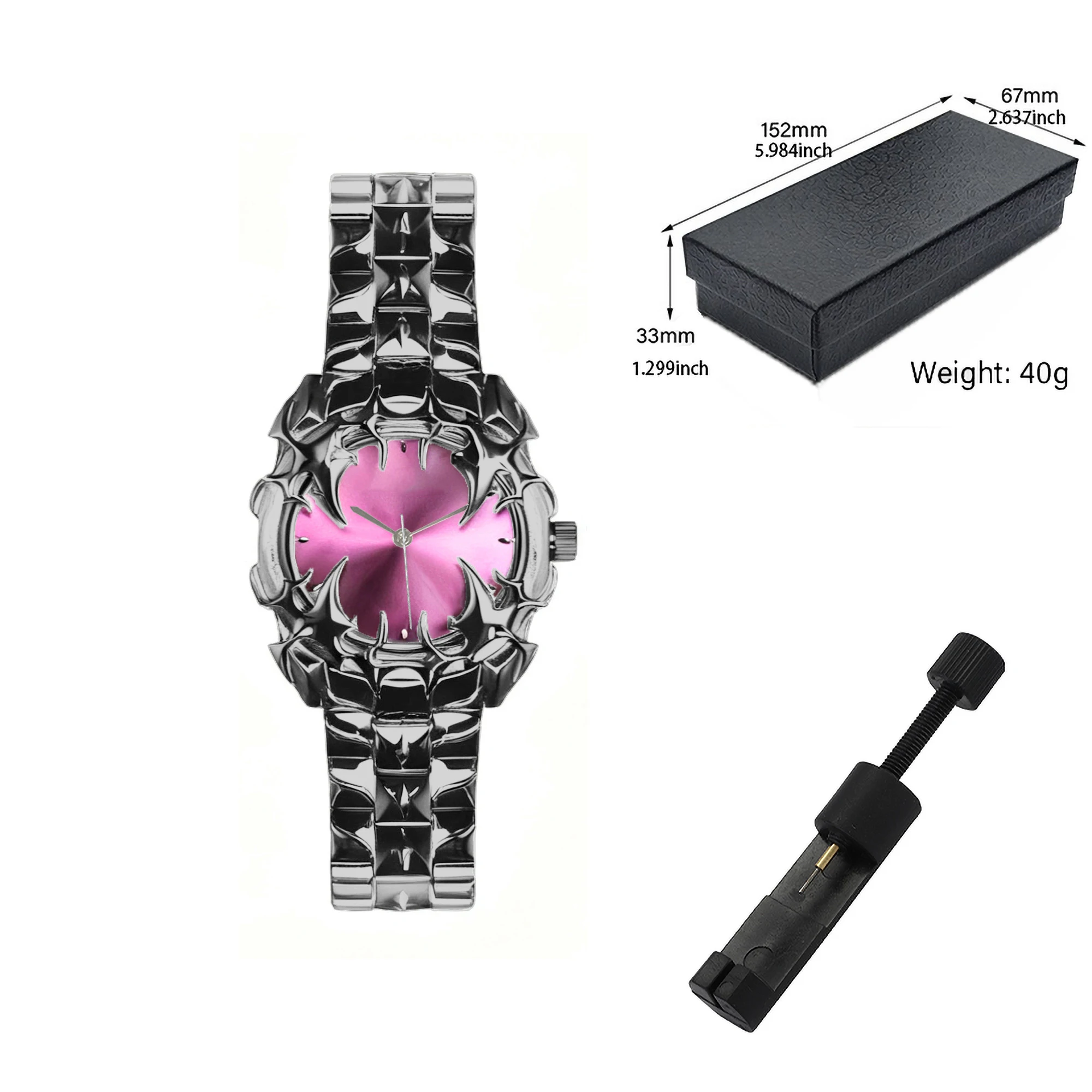 Men's Claw-Shaped Quartz Watch with Interchangeable Dials