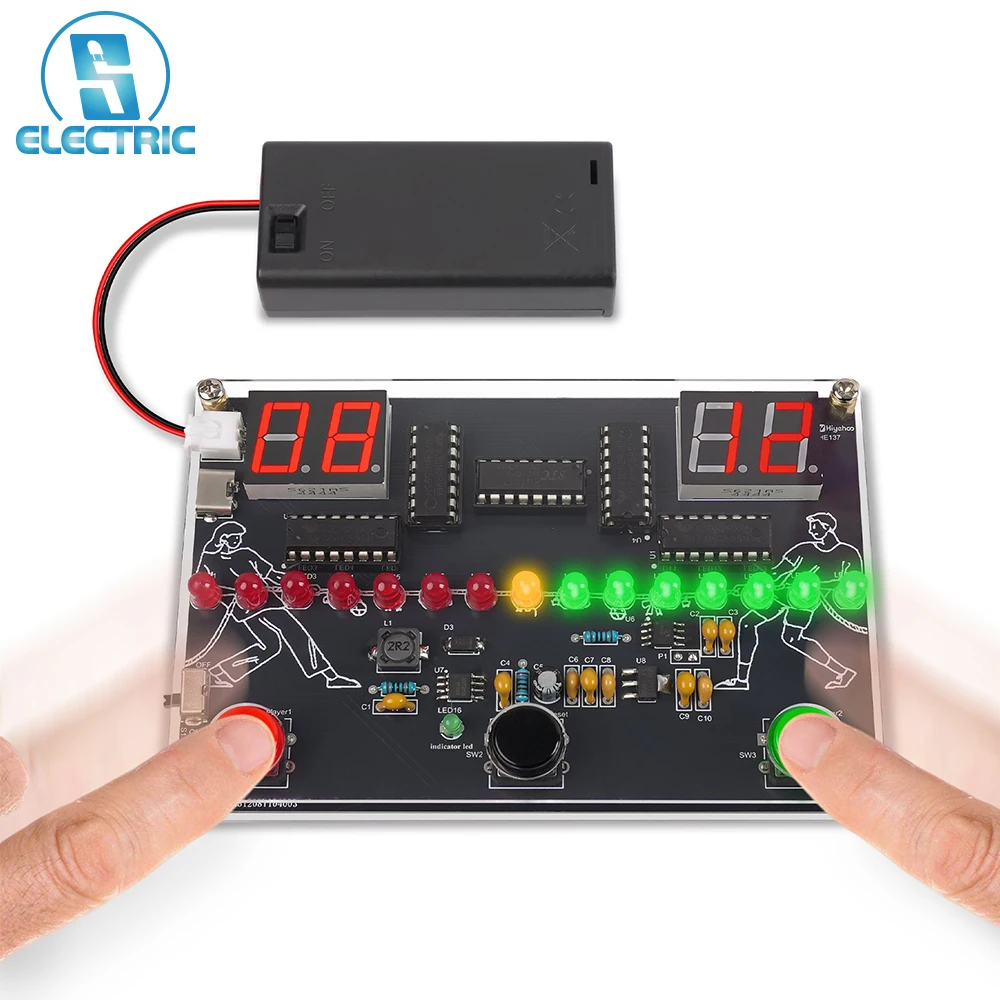 Projeto de Soldagem DIY: Máquina de Jogos 3 em 1 com Luzes LED e Efeitos Sonoros – Kits de Eletrônica Divertidos para Aprendizagem STEM e Presente Criativo