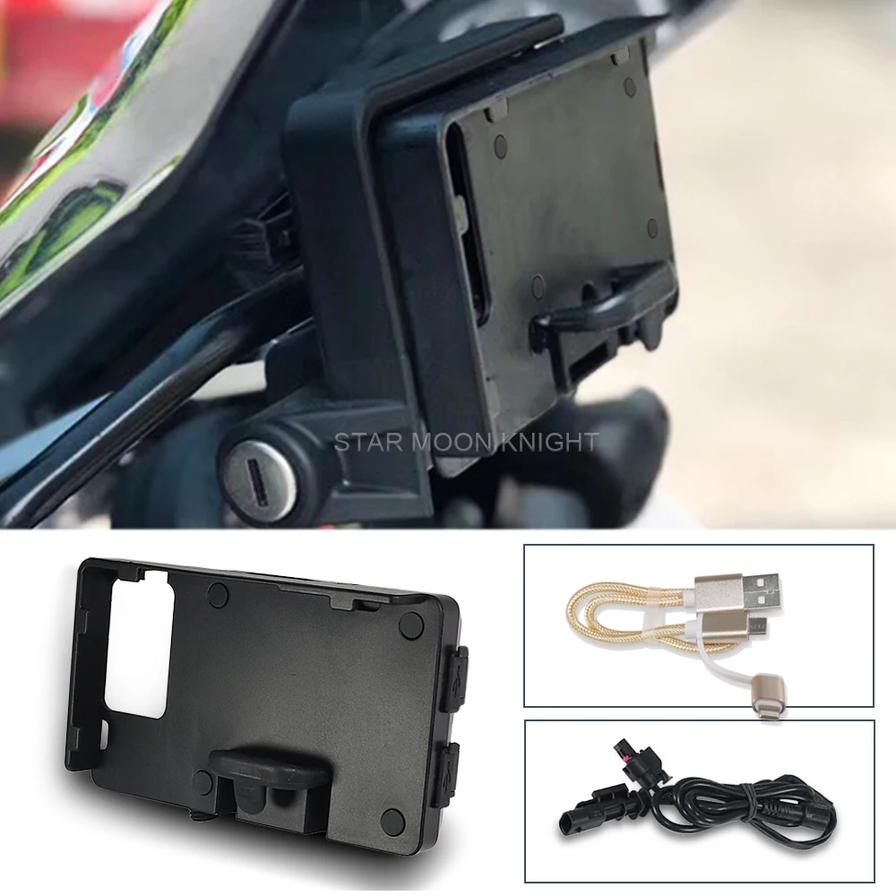 

USB Charger Mobile Phone Holder Stand For BMW R1250GS LC R1200GS Adv F850GS F750GS F 850 750 GS F900XR F900R Navigation Bracket