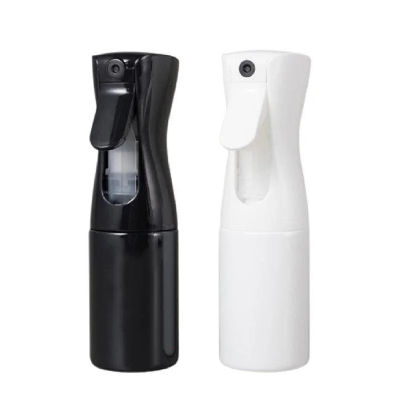 10pcs Plastic Bottle Black White Fine Fog Atomizer Refillable 300ml Sustainable Spray 200ml Empty PET Cosmetic Packaging Bottles