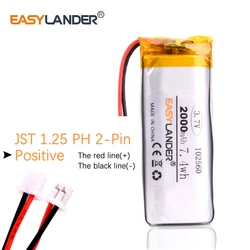 JST 1,25 mm 2pin 3,7 V 1800 mAh 102560   Ogniwa akumulatorowe litowo-polimerowe Li-Po litowo-jonowe