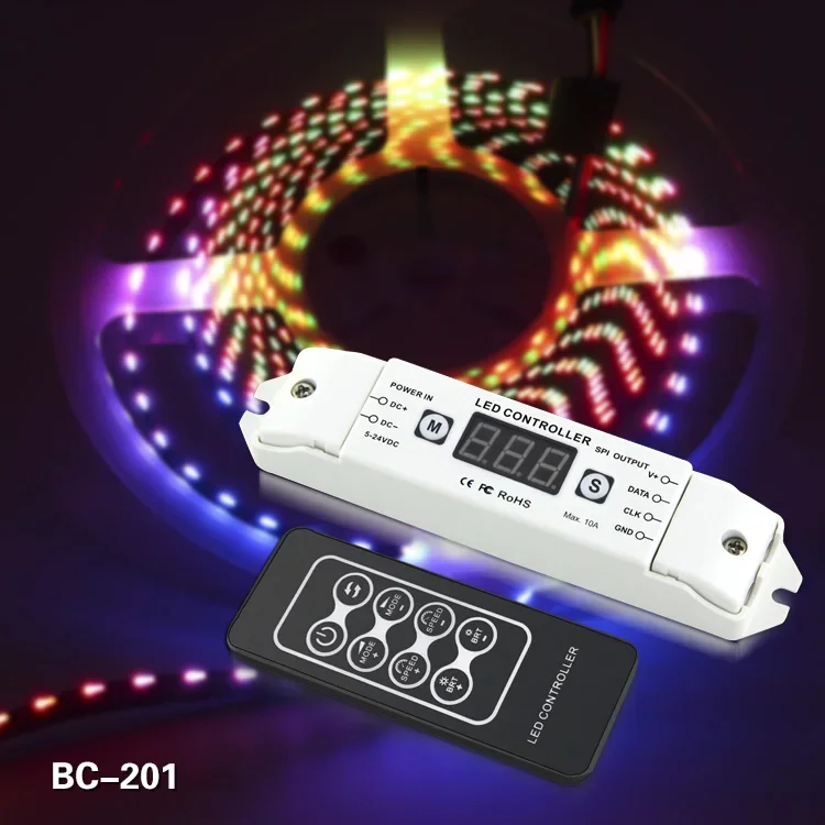 Imagem -06 - Controlador Digital Endereçável Led Strip Pixel Tape Lights Dc524v Bc-201 2801 2811 2812 6803 8806 ic 1000