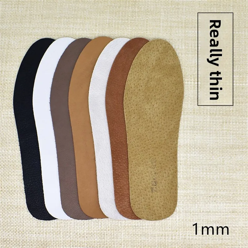 Ultra-Thin Anti-Slip Soft Cowhide Shoe Insoles Breathable Sweat Absorbent Odor Control for Men's Casual Sports And Leather Shoes