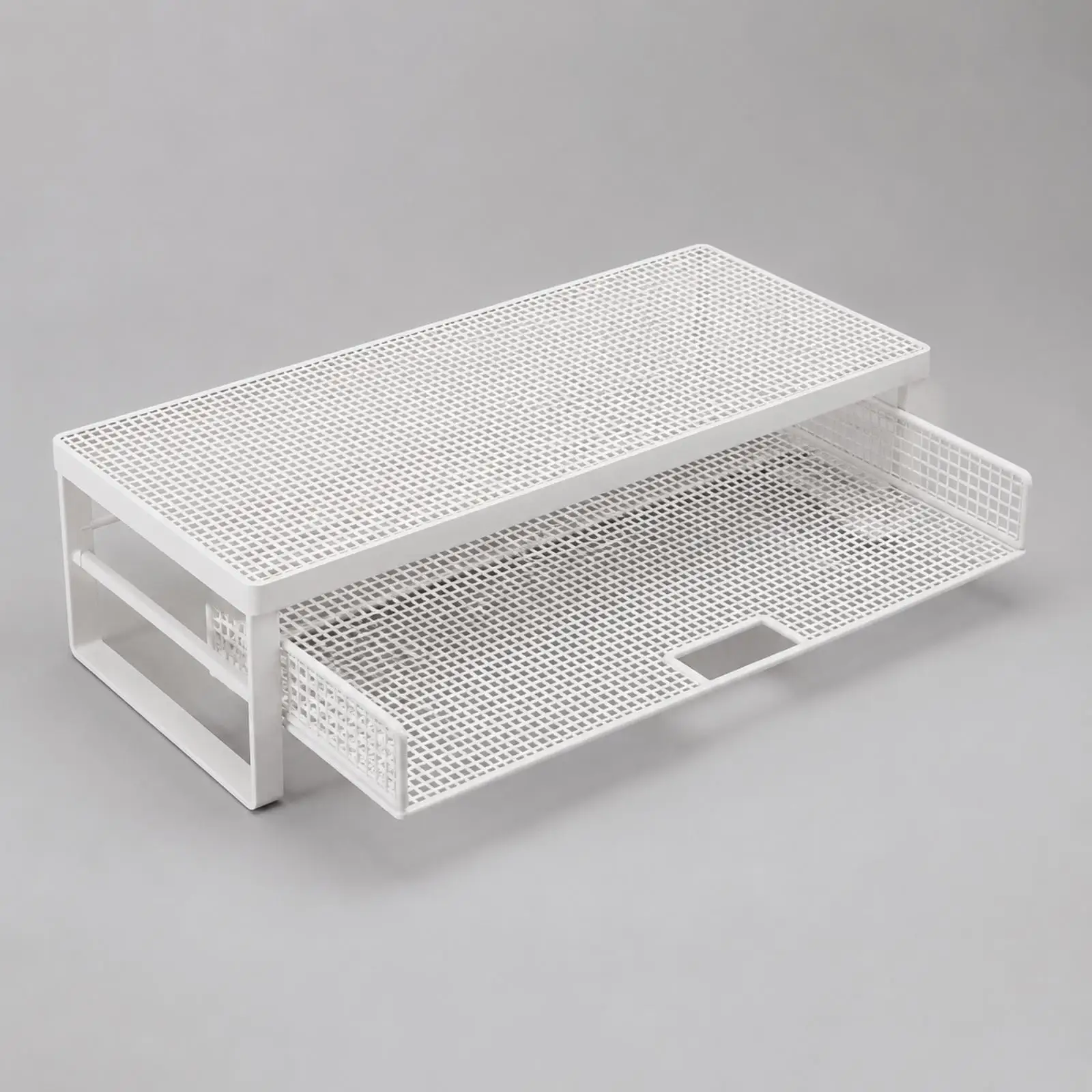 Cooling Laptop Riser with Pull Out Tray for Keyboard and Desk Items Elevated Computer Stand for Workspace Organization