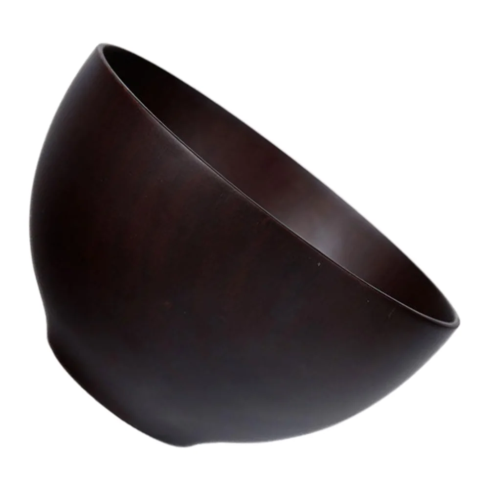 

1pc Acidanthera Wood Premium Wooden For Salad Soup Rice Food Container Household Serving Bowl Fruit Dessert Bowl Kitchen