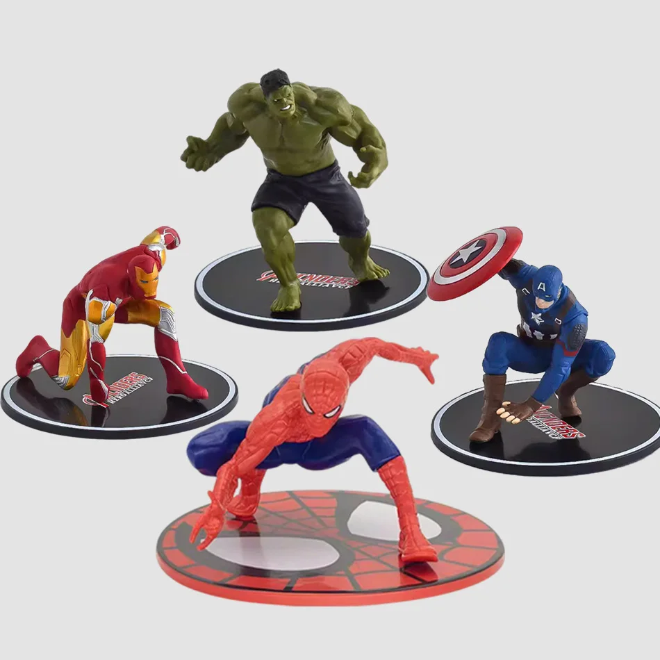 Figura de superhéroe SpiderMan Ironman Capitán América Hulk máquina de guerra modelo de figura de acción juguetes para niños regalo de Navidad