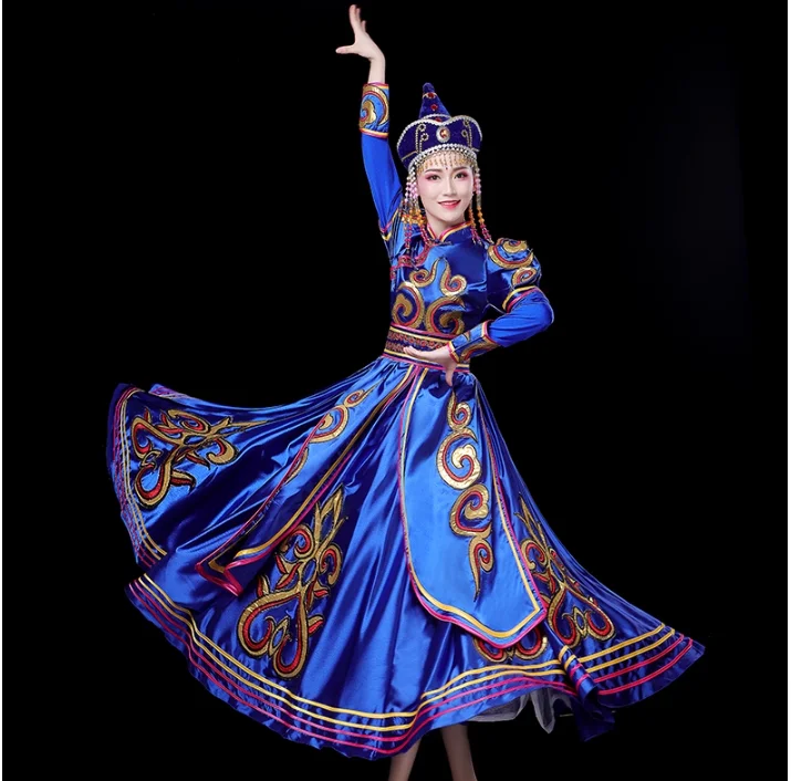 

Mongolian Traditional Women's Ethnic Modern Dance Performance Costumes