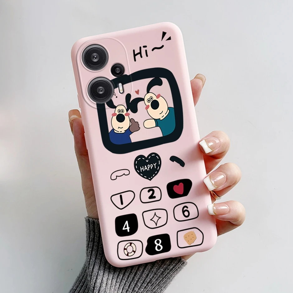 Funny Cute Cartoon For Xiaomi Poco F5 5G Niche Fall Protection Case For Xiaomi Poco F5 5G Creative Phone Bags Poco F5 Silicone