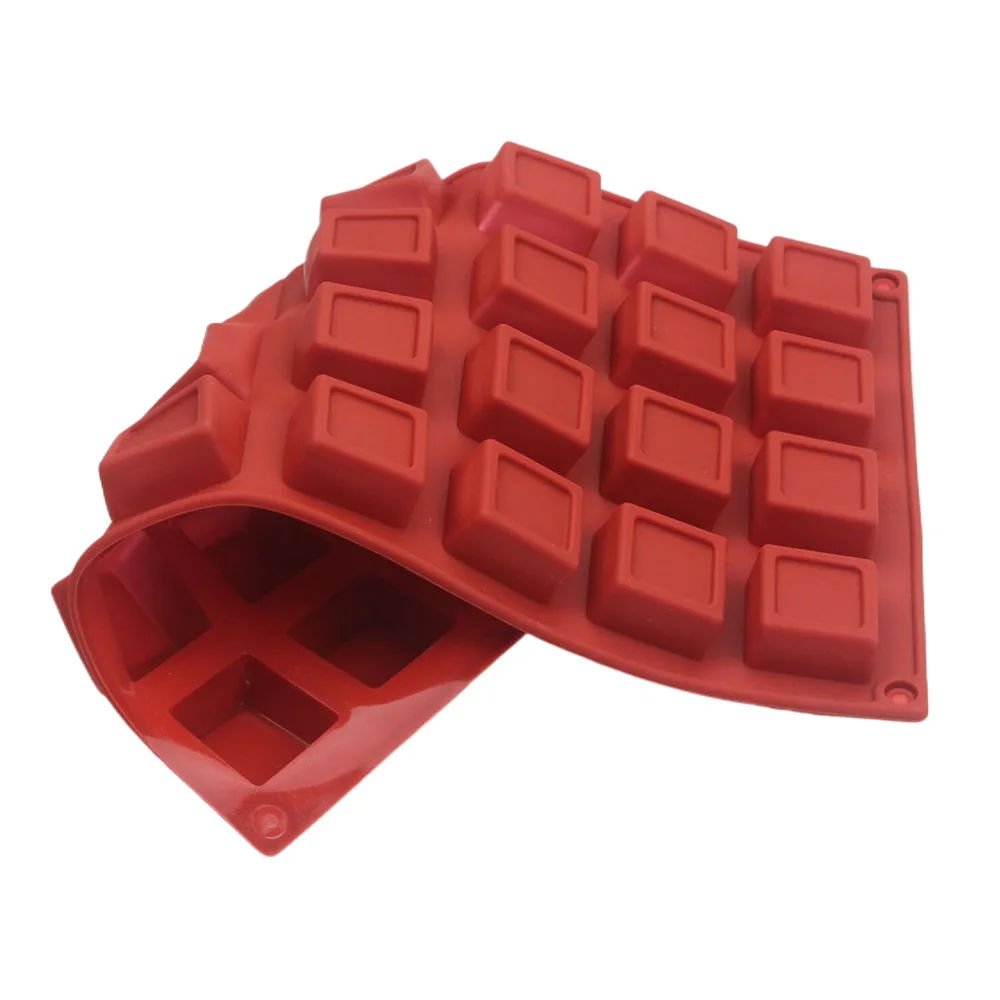 

Hot Selling 12-28 Hole Cube Square Shape Silicone Chocolate Mold DIY Doughnut Pudding Cake Mold Food Grade Silicone Baking Mould