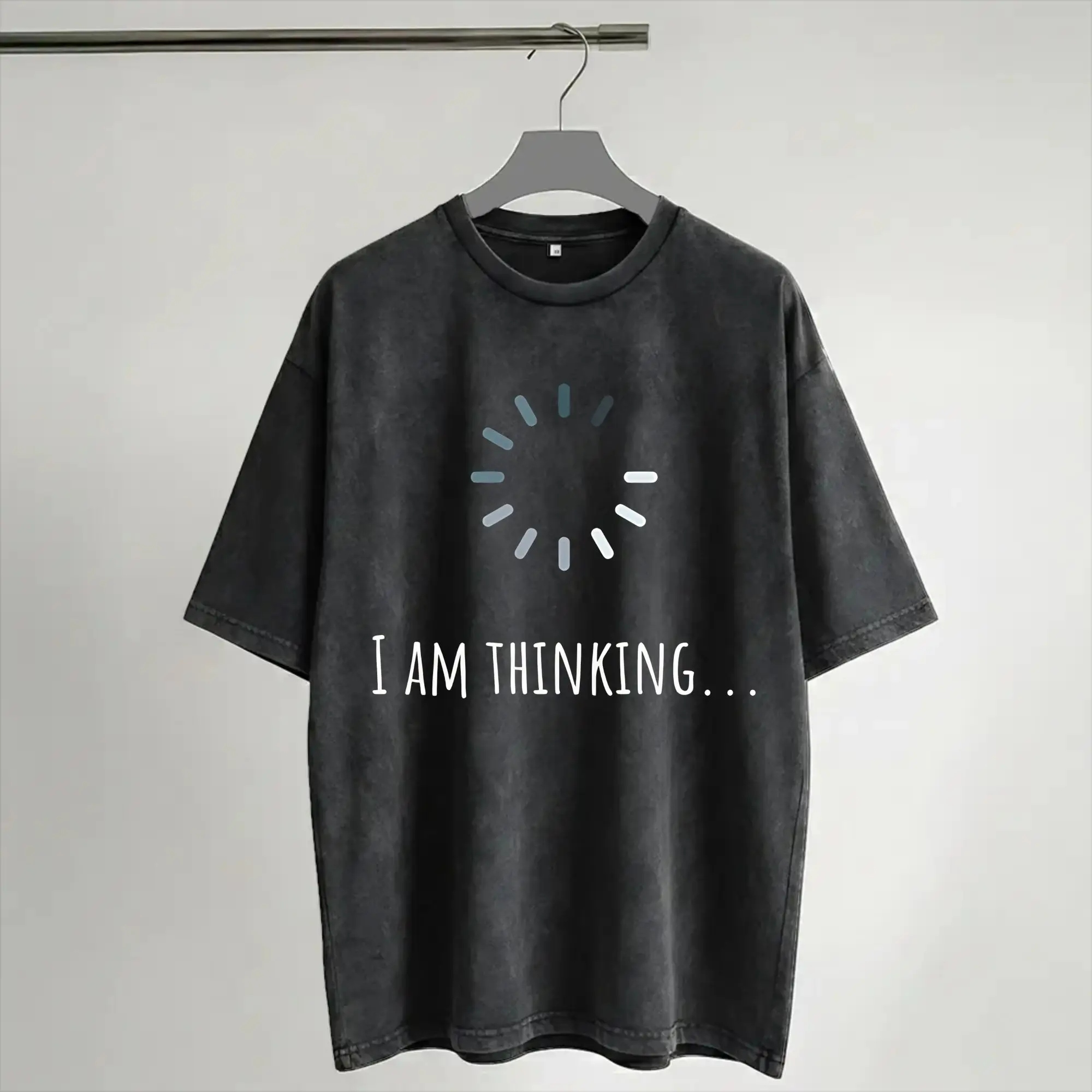 I Am Thinking Fun Design  Washed T Shirts Streetwear Hip Hop Vintage T-Shirt  Tees Men Women Short Sleeve Oversize