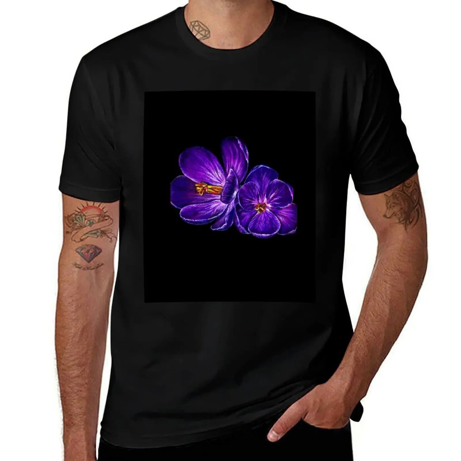 

Pastel Crocuses T-Shirt t shirts for man slim fit man t shirt luxury t shirt man plain T-Shirt