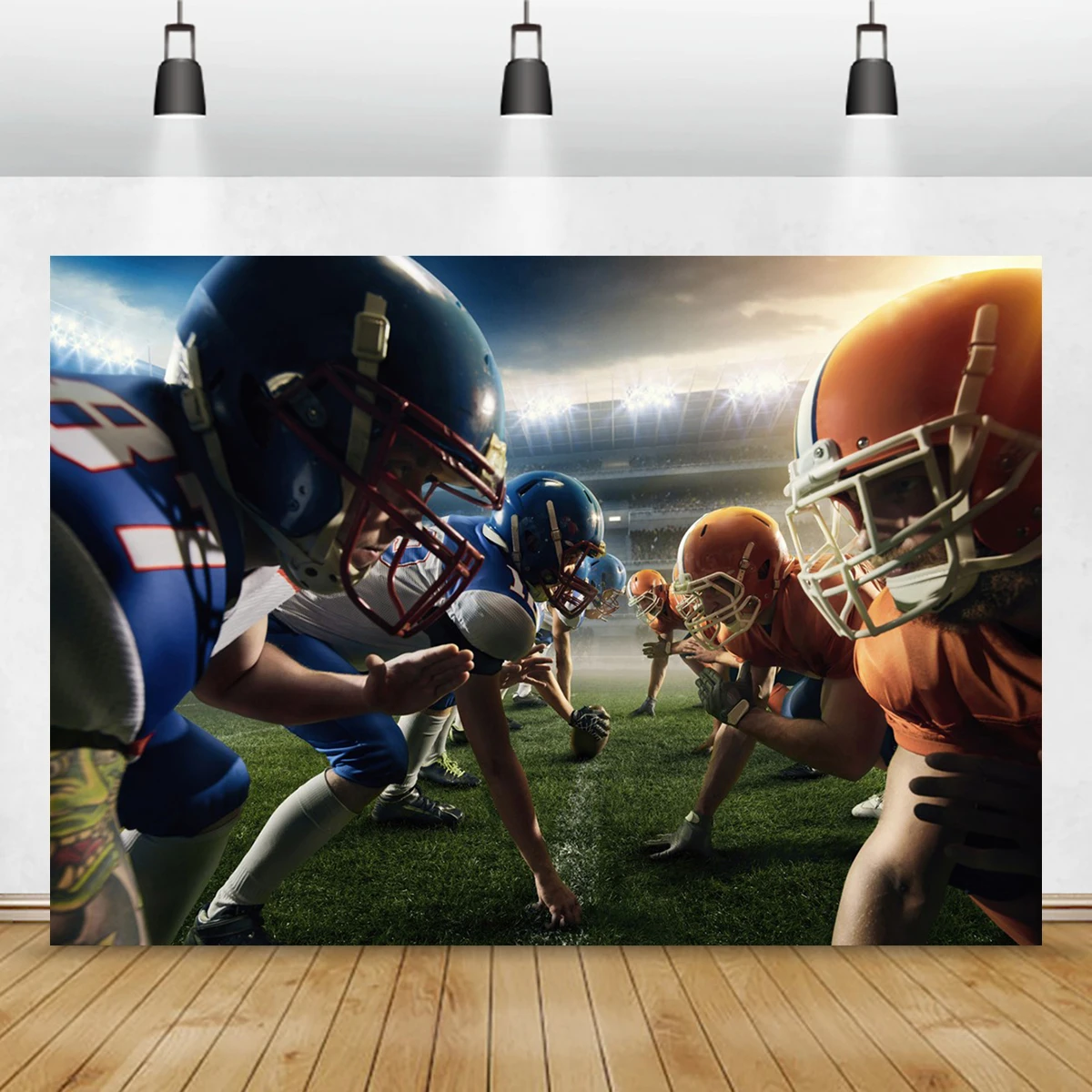 

American Football Backdrop Happy Birthday Kids Boy Rugby Photography Fence Room Banner School Sports Meet Decoration Background
