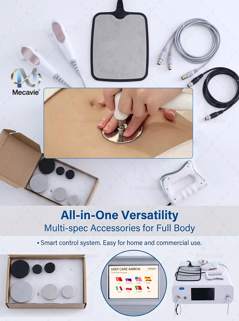 

448K CET RET Physical Therapy Machine Body Slimming Skin Tightening Monopolar Radio Frequency Deep Care Lose Weight Relieve Pain