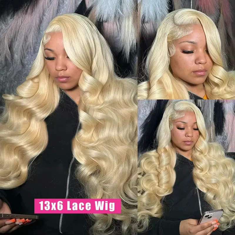 13x4 13x6 Body Wave Lace Front Wig Human Hair 613 Honey Blonde Colored Lace Frontal Wigs 250 Density Vietnamese Remy Hair Wigs image 3