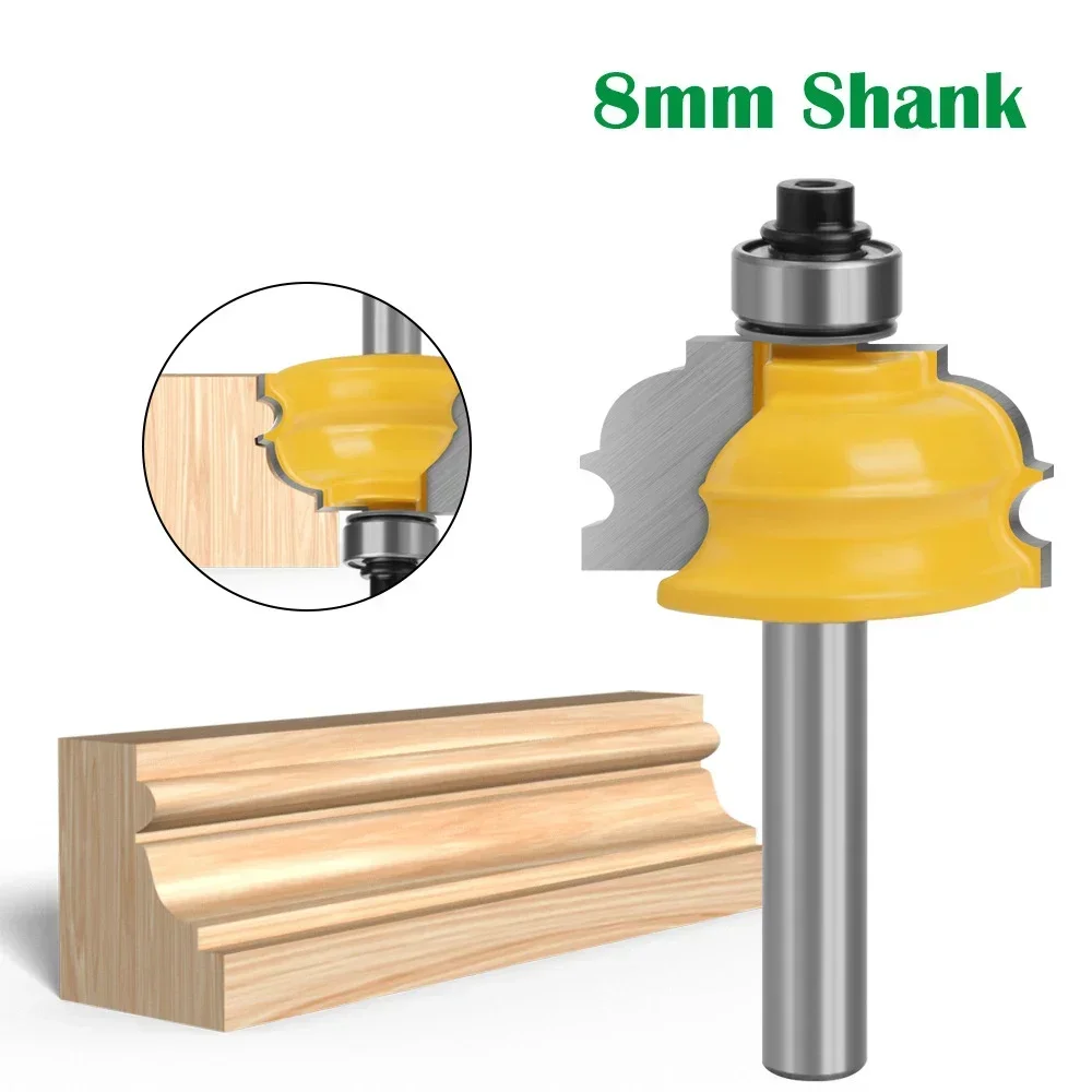 1PC 8MM Shank Milling Cutter Wood Carving Special Architectural Handrail Molding Router Bit Woodworking Cutter Milling for Wood