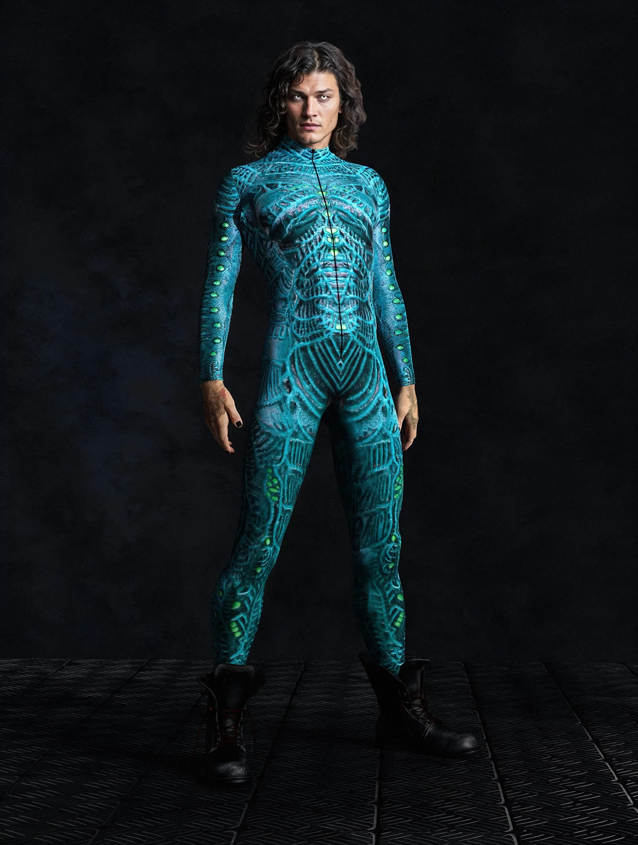 

Mechanical Armor Bodysuit Scary Jumpsuit Halloween Party Cosplay Zombie Alien Costume Zentai Suit Robot Rompers 2025