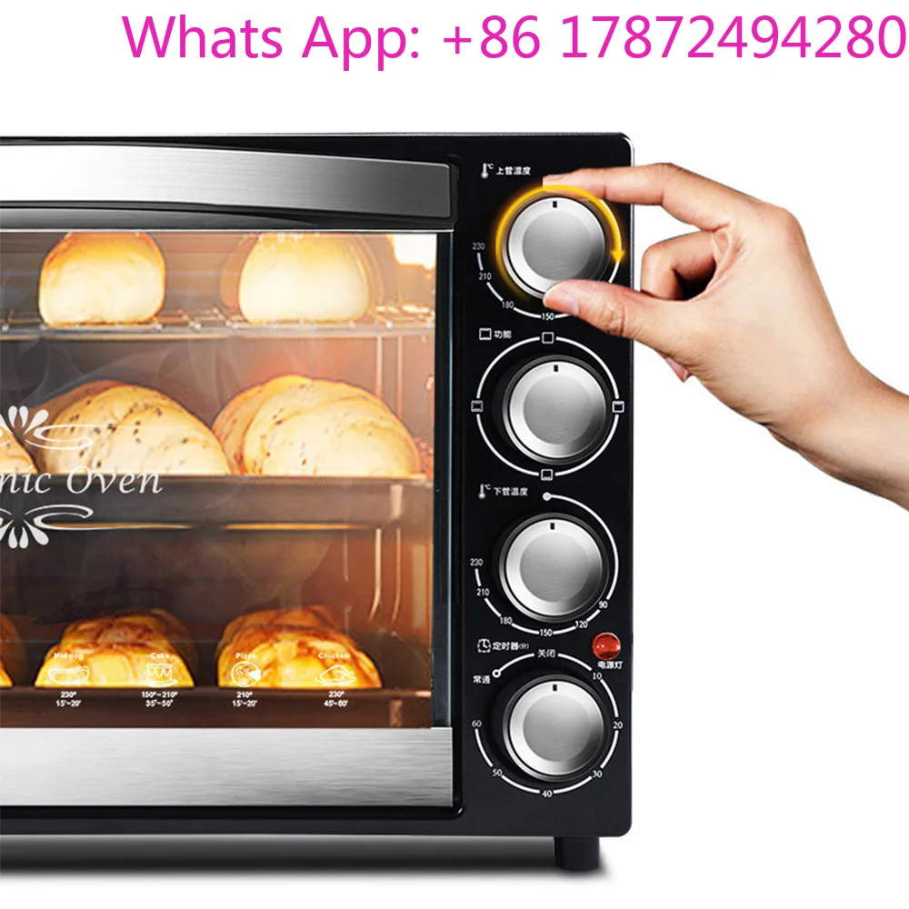 40L Household Electric Oven Pizza Forno Eletrico Large Capacity Cake Baking Oven Multi-functional Chicken Oven