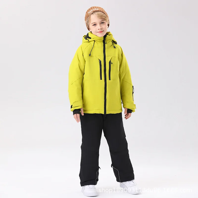 

Children's Ski Suit Winter Outdoor Warm Boys And Girls Children's Single And Double Board Windproof And Waterproof Ski Pants