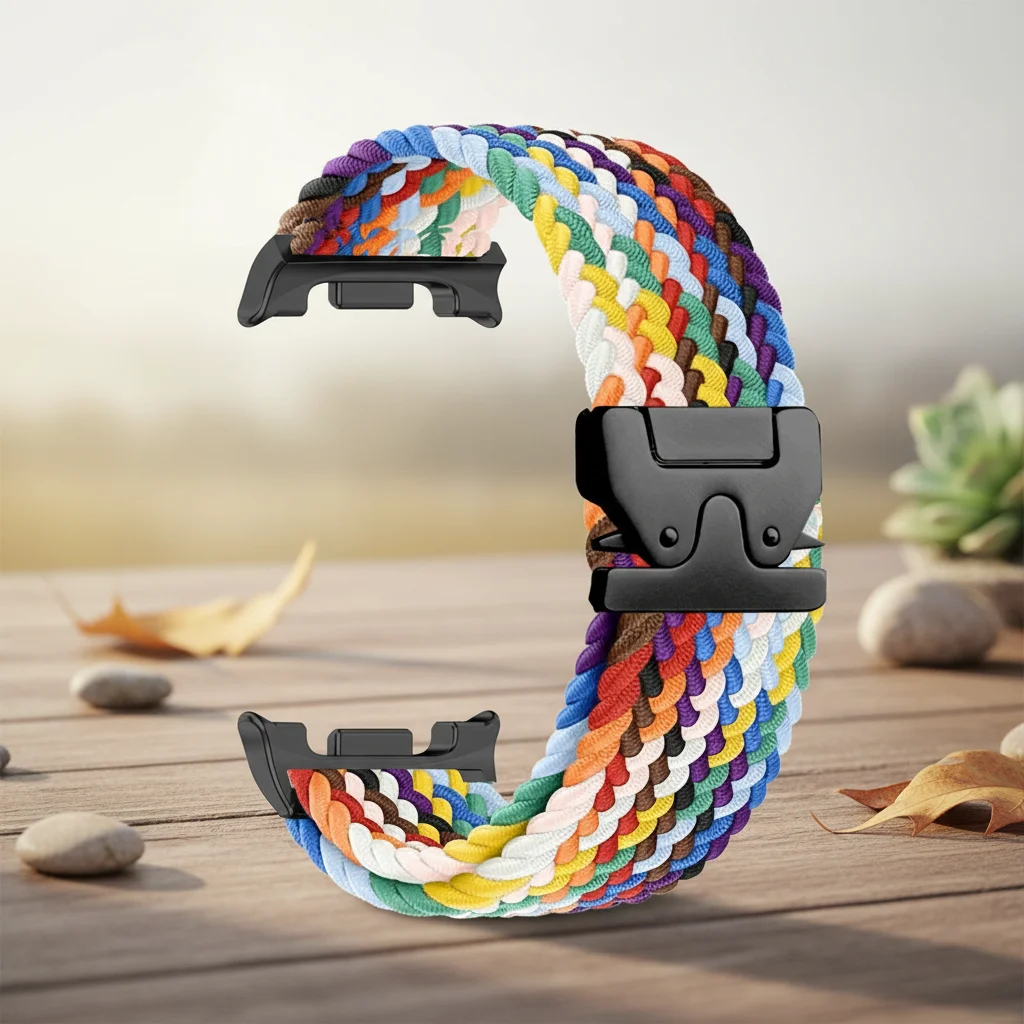 Braided Strap for Samsung Galaxy Watch 8/8 Classic 40mm 44mm Band Parachute Buckle Belt Correa Bracelet on Galaxy Watch8 Straps