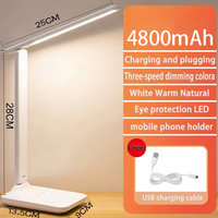 4800mah Large CapacityLED Eye Protection Table Lamp Touch Dimmable Reading Light USB Touch Rechargeable Student Dormitory Lamp